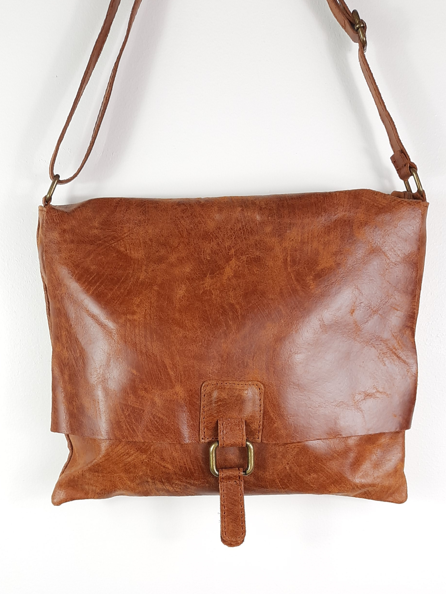 MELLAL sac à main bandoulière vintage en cuir Couleurs Camel