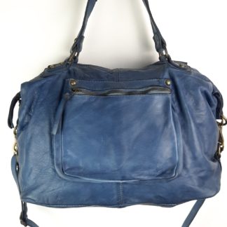 sac à main multi positions sac besace , bandoulière ajustables et amovibles coloris bleu multi poches grande contenance