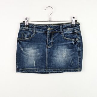 mini jupe jean femme taille basse bleu usé du 32 au 38
