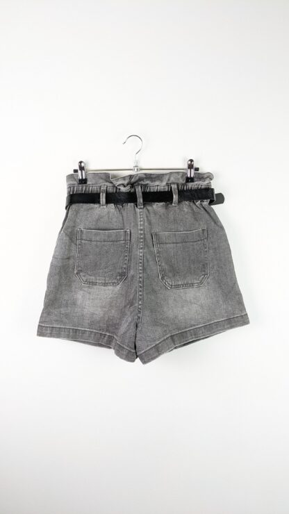 short jean taille haute gris vintage