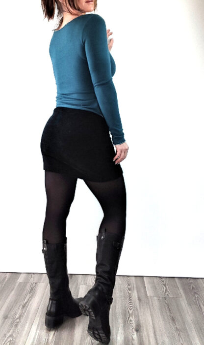 jupe noir courte femme taille unique mini matière velours